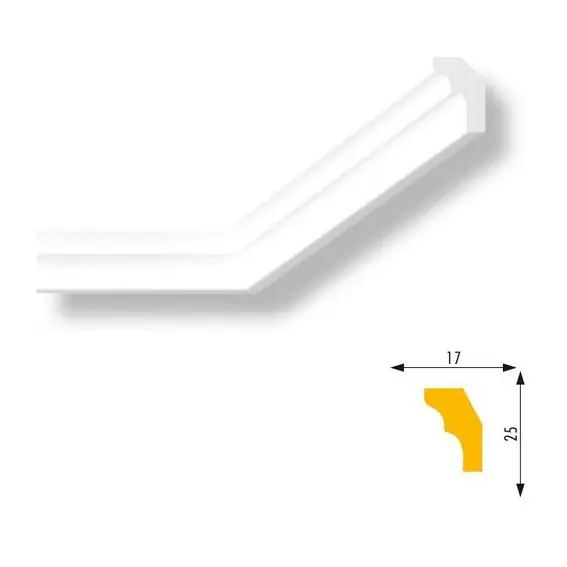 Remise Angle extérieur de moulure plafond Marbet E-2 en polystyrène