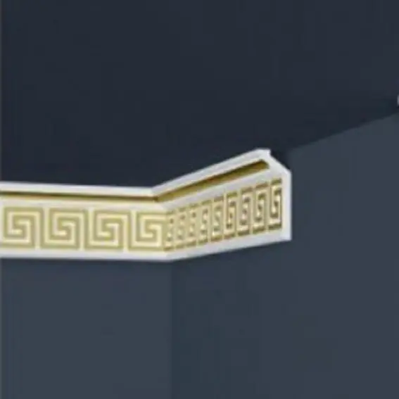 Usine Directe Angle intérieur de moulure plafond Marbet B-21 Gold en polystyrène
