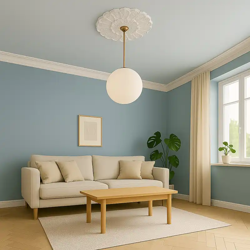 PROVISTON Rosace en plâtre Middlesbrough Véritable Moulures décoratives en plâtre Ø60cm Bon Marché