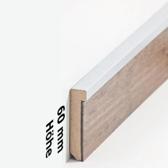 Nouvelle Collection Plinthe "Frankfurt" MDF 13 x 60 x 2500 mm Plinthe pour sol vinyle PROVISTON
