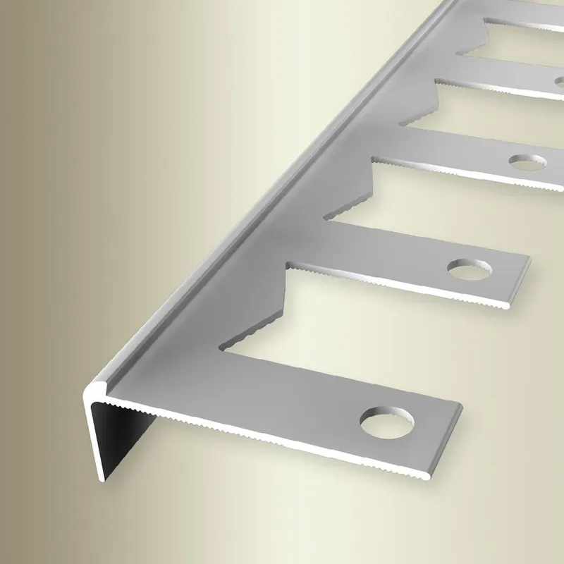 PROVISTON Nez de marche 48 x 2.5 x 2500 mm Alu anodisé Facile à plier Découpe ouverte Super Prix