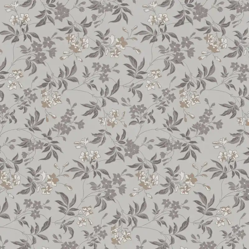 Certifié A.S. Creation Art of Eden 390632 Papier Peint Intissé Floraux 10.05 x 0.53 m Gris