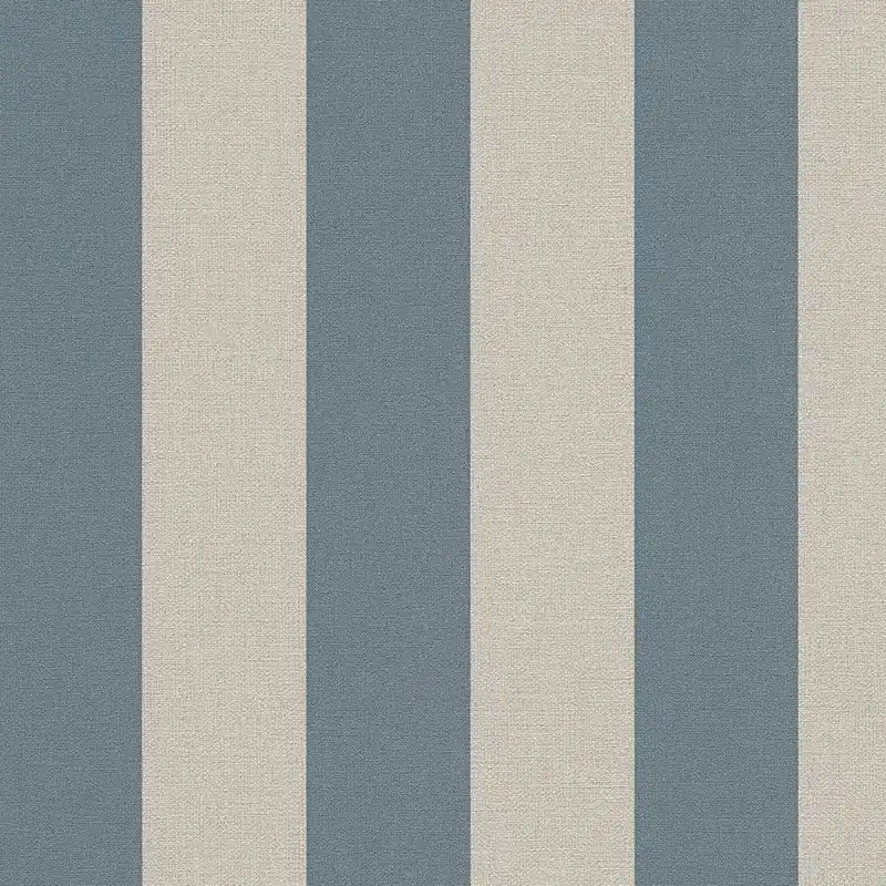 A.S. Creation Natural Living 386651 Papier Peint Intissé Rayures 10.05 x 0.53 m Bleu Nouveauté