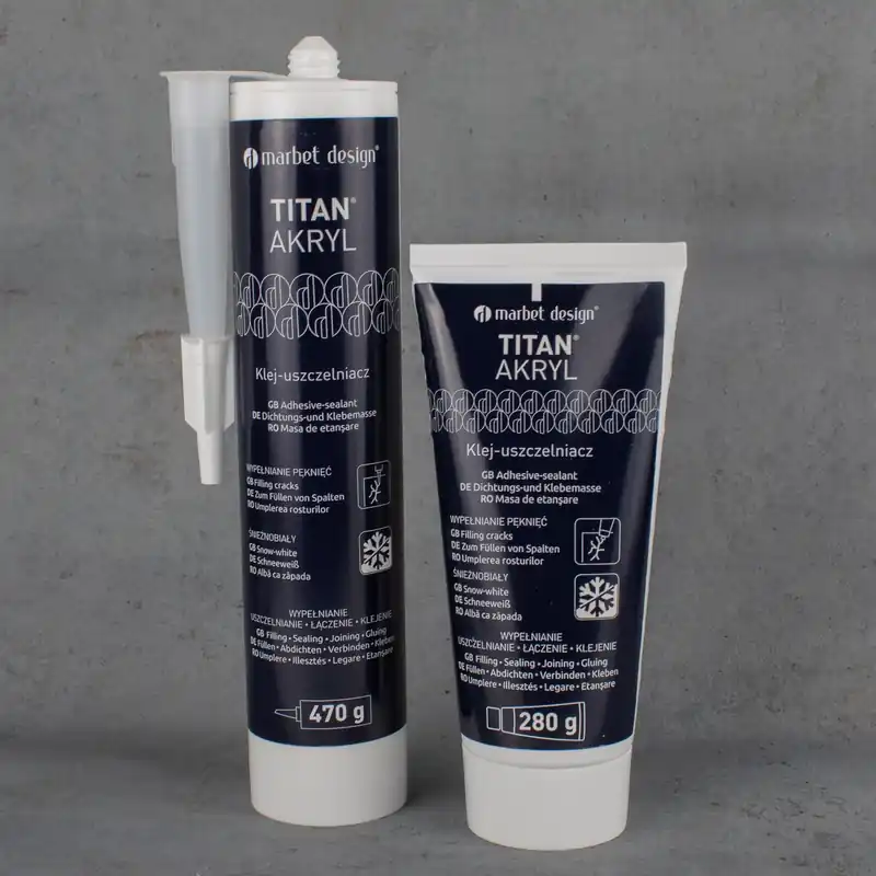 Top Vente Marbet Mastic acrylique TITAN ACRYL Mastic pour joints Elastique Sans solvants