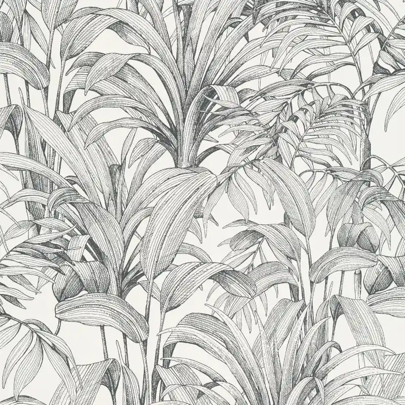 Grandeco Asperia A51401 Intissé Papier peint Feuilles 10.05 x 0.53 m Blanc Promotion Saisonnière