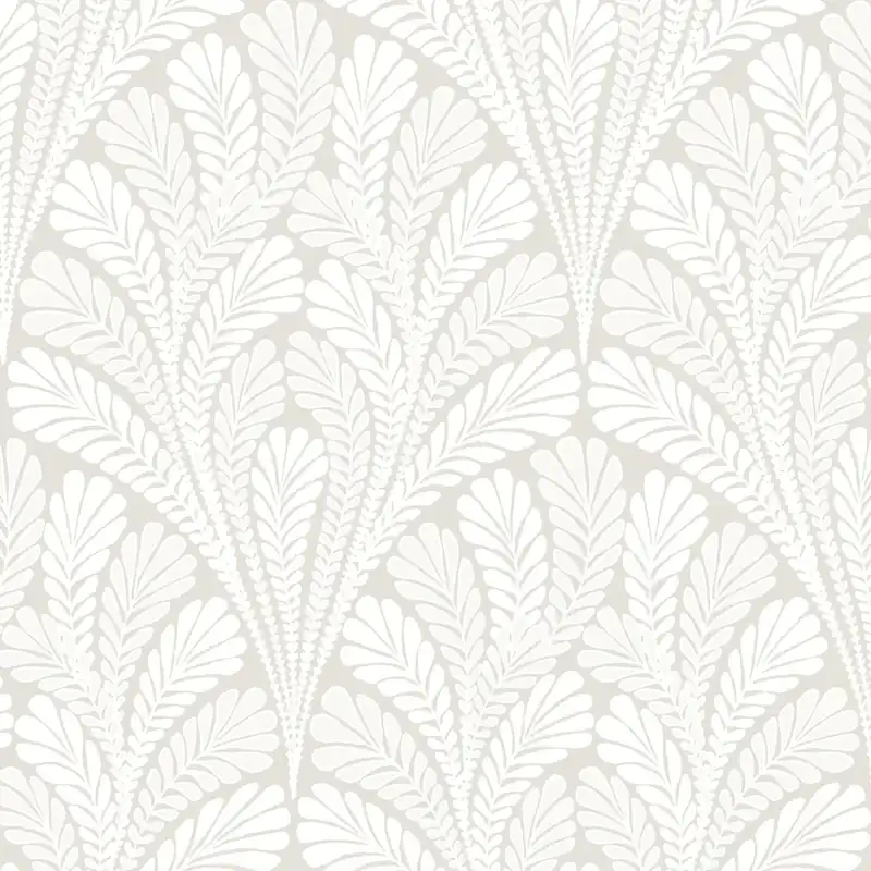 York Wallcoverings Black and White BW3952 Sure Strip Botanique 0.52 x 10 m Crème Gris Meilleur Choix