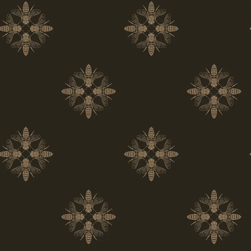 York Wallcoverings Black and White ON1642 Sure Strip Animaux 0.52 x 10 m Noir Or Offre Spéciale