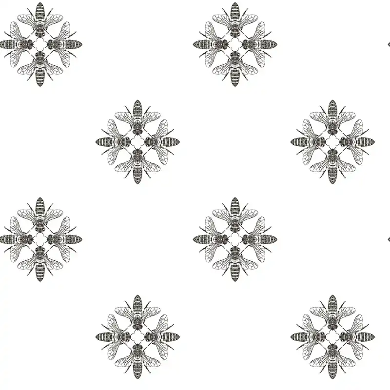 Satisfait Ou Remboursé York Wallcoverings Black and White ON1643 Sure Strip Animaux 0.52 x 10 m Blanc noir