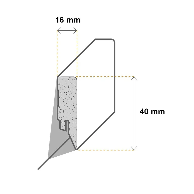 Kosche Angle intérieur pour plinthe Cremona-1 MDF 71927 16 x 40 mm Blanc Feuilleté Super Prix