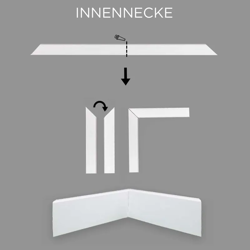 Offre Exclusive Kosche Angle intérieur pour plinthe MDF Plinthe 10 x 100 mm Blanc 76723 Classique