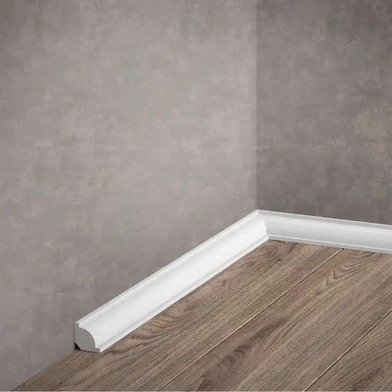 PROVISTON Angle extérieur pour plinthe "NE001" 21 x 21 mm Blanc Plinthe Quart de rond Haute Qualité