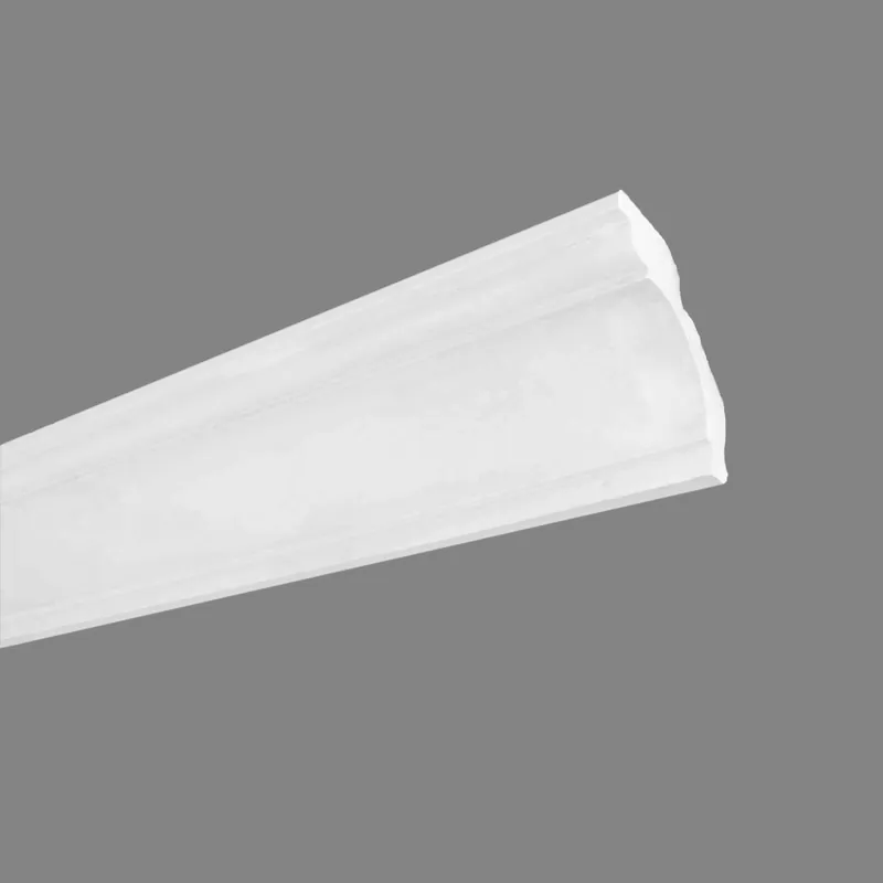 PROVISTON Cornice en plâtre « ES-17 » Moulures décoratives en plâtre 90 x 90 x 1200 mm Moulure de plafond en plâtre staff Expédition Rapide