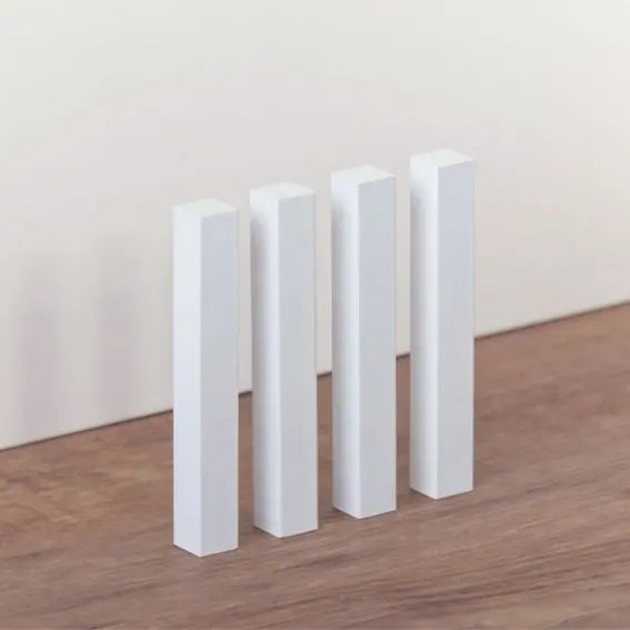 Bon Plan Jonctions universelles Bloc blanc Lot de 4 angles universels iintérieur, extérieur, embouts en bois PROVISTON