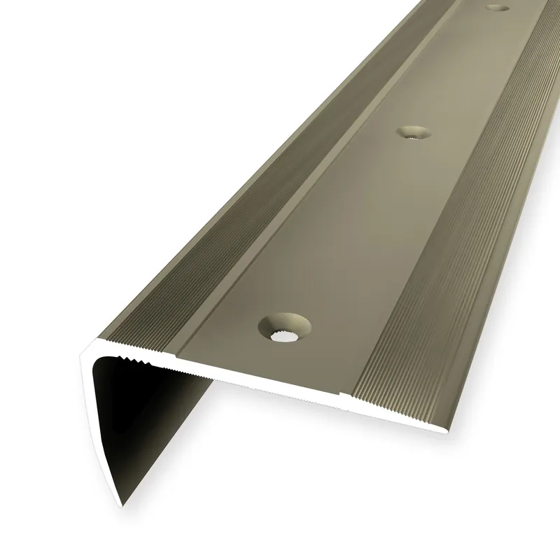 Livraison Express Nez de marche 29 x 53 x 2500 mm Aluminium Cornière striée Argent Küberit