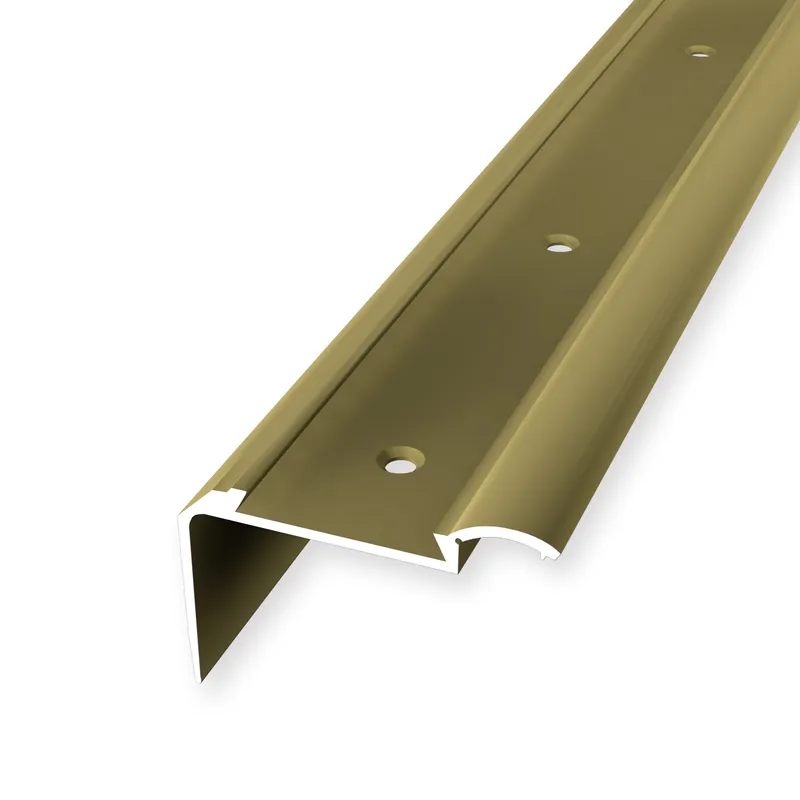Meilleure Vente Nez de marche 33 x 51.5 x 2500 mm Cornière lisse en alu avec trous à vis fraisés Küberit