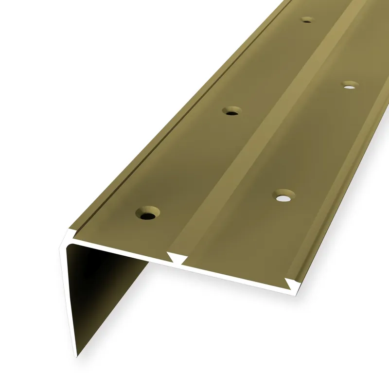 Nez de marche 46 x 67 x 2500 mm Cornière en alu avec trous à vis fraisés Küberit Réduction