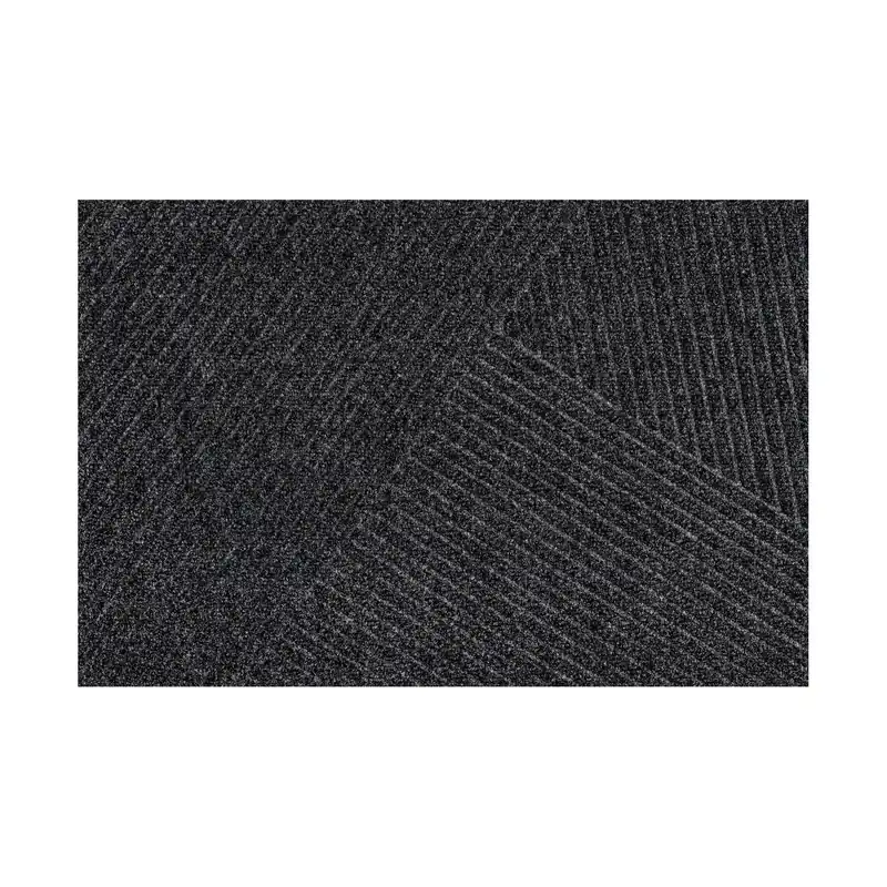 Meilleur Prix Paillasson Lignes graphite 90 x 60 cm tapis de sol lavable Floornovo Minimal Design