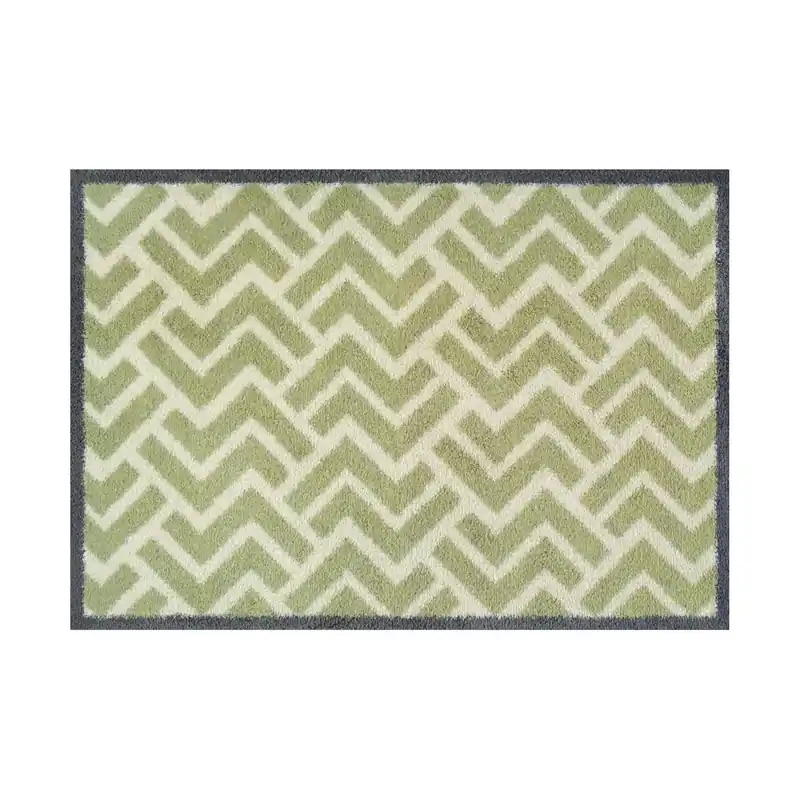 Paillasson Lignes forestières 85 x 60 cm tapis de sol lavable Floornovo Anti-Salissures Naturel Promotion Saisonnière