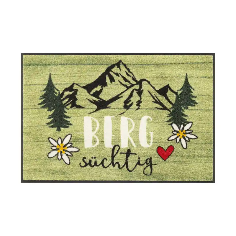 Paillasson Bonheur au sommet 75 x 50 cm tapis de sol lavable Floornovo Trend Design Meilleur Choix