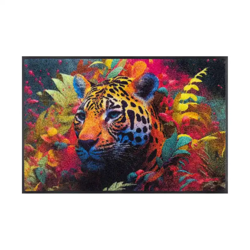 Paillasson Tache de jungle 75 x 50 cm tapis de sol lavable Floornovo Trend Design Commander Vite