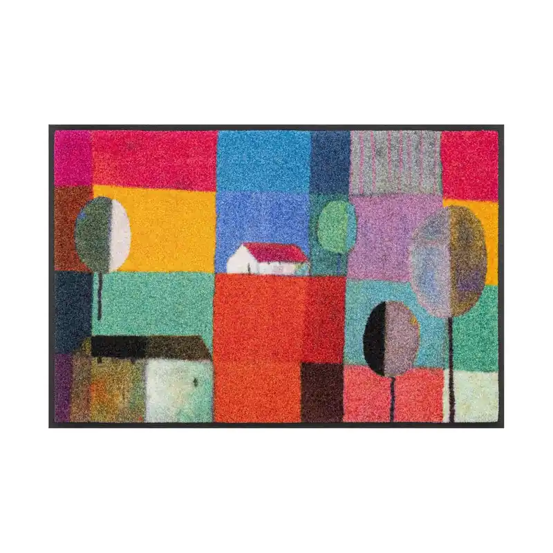 Paillasson Idylle villageoise tapis de sol lavable Différentes tailles Floornovo Trend Design Soldes