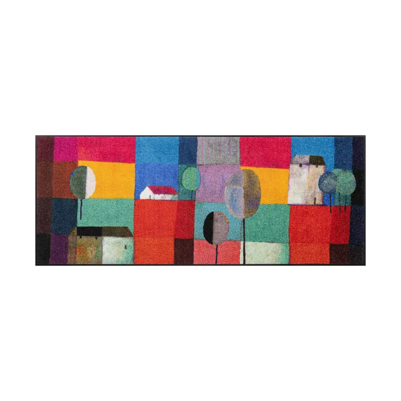 Paillasson Idylle villageoise tapis de sol lavable Différentes tailles Floornovo Trend Design Seulement Aujourd'hui