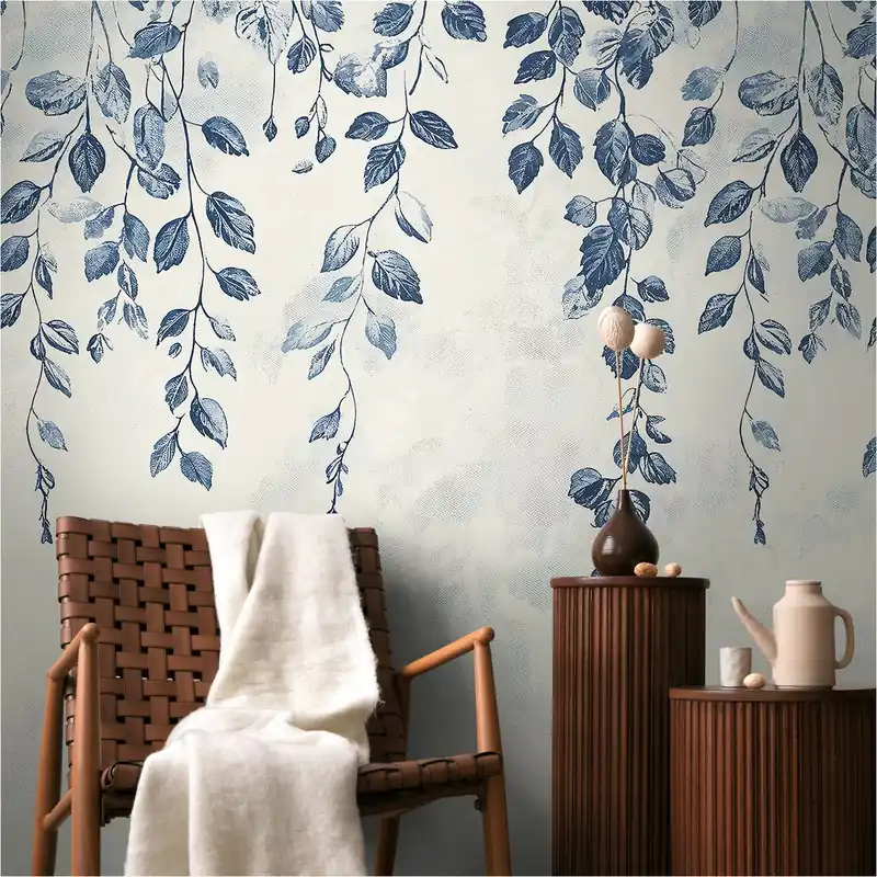 Papier peint photo 791445 Bleu Nature florale CosmoLiving by Cosmopolitan A.S. Creation Seulement Aujourd'hui