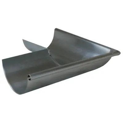 Meilleur Choix Angle de gouttière extérieur 1/2r - zinc naturel soudée bd 14 dév 333