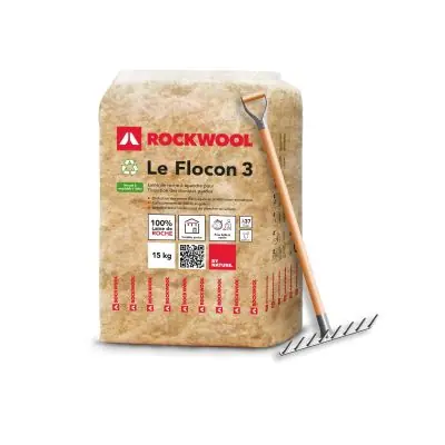 Laine de roche vrac à épandre Le Flocon 3 - sac 15kg ROCKWOOL Acheter En Ligne