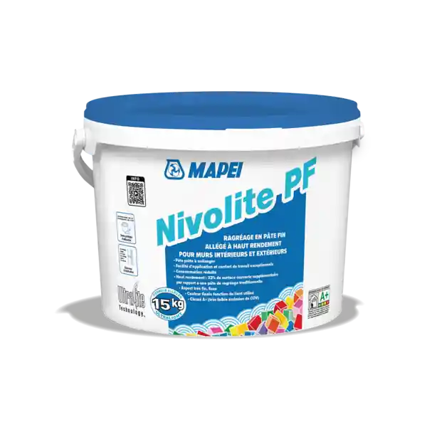 MAPEI NIVOLITE PF RAGEAGE MURAL PATE FIN SEAU 15KG Quantité Limitée