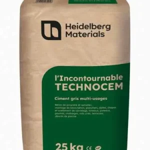 CIMENT CALCIA CPJ32.5 TECHNOCEM SAC 25KG Bon Plan