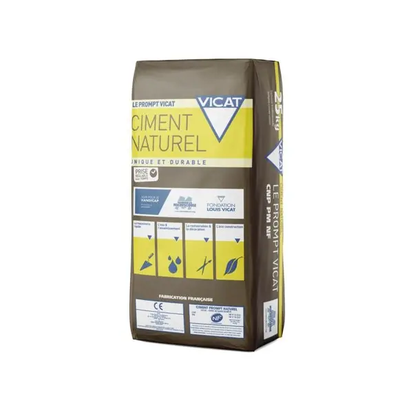 Usine Directe CIMENT OCRE PROMPT VICAT SAC 25KG