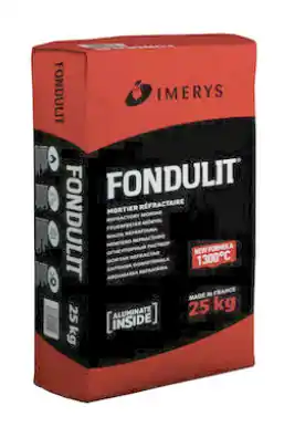 MORTIER REFRACTAIRE FONDULIT SAC 25KG Nouvel Arrivage