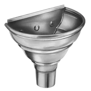 VMZ CUVETTE 1/2 RONDE FACE D80 ZINC NATUREL Meilleur Choix