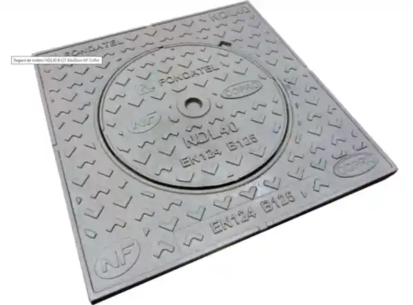 B125 NDL 40 REGARD FONTE TROTTOIR CARRE 40X40 NF FONDATEL Offre Spéciale