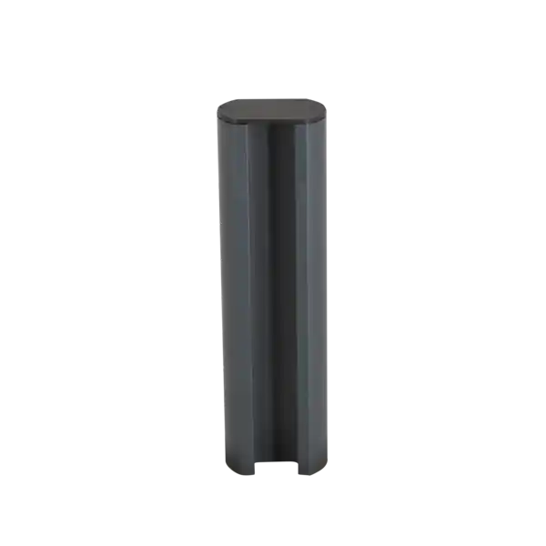 POTEAU ALU RAINURE 34MM 2M50 NOIR AVEC BOUCHON Solde