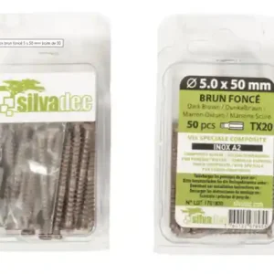 Meilleur Choix SILVADEC BLISTER 150 VIS INOX 5X50 GRIS CLAIR