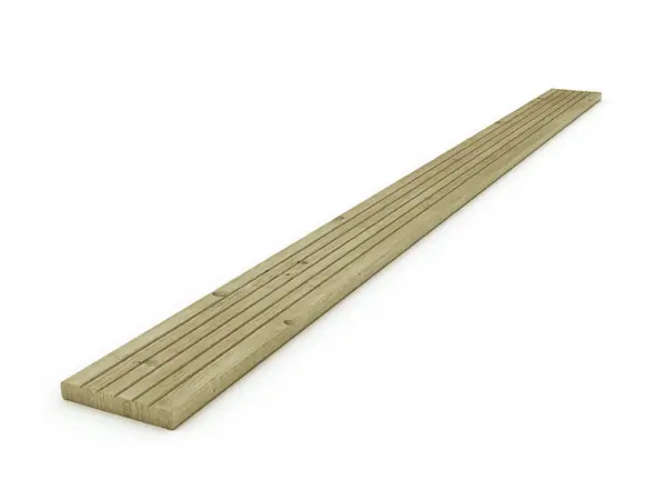 Achetez Aujourd'hui LAME TERRASSE PIN CL4 145X28 MM 5 RAINURES EN 3M60