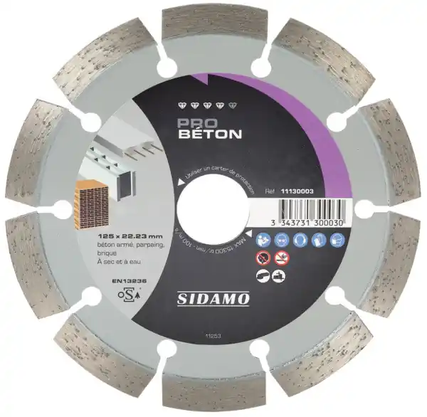 DISQUE DIAMANT PRO BETON D125X22.23 Authentique