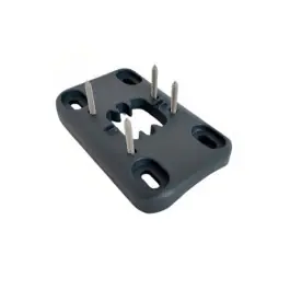 Platine bombée Aluclos pour Fixation Poteau max H 1m Gris 7016 Haute Qualité