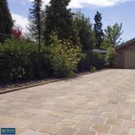 Pavés en grès ocre Kandla 20 x 14 x 3 à 5 cm surface brute, le M2 Bon Plan