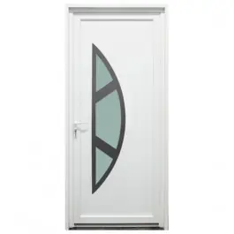 Satisfait Ou Remboursé Porte d‘entrée PVC Meuse blanche, 215x90cm, poussant droit