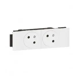 Retour Gratuit Prise de Courant Double 2P+T Legrand Surface Soluclip Blanc 077102L