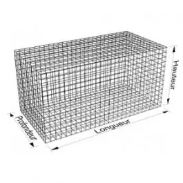 Expédié Aujourd'hui Gabion Cubique 100x100x100 - fil 4,5 mm - maille 5x10 cm