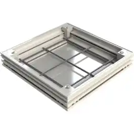 Bon Plan Couvercle à Carreler Alu L15 ACO Uniface 20 x 20cm, Hauteur 5 cm