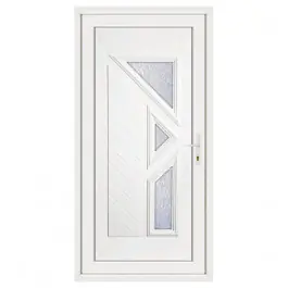 Usine Directe Porte d‘entrée pvc LISA 3 carreaux poussant gauche, 215 x 80 cm