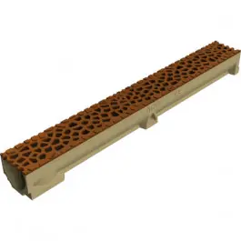 Marque Caniveau Béton Polymère ACO Self 100 Grille Fonte Corten, 1 m