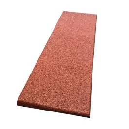 Bordure caoutchouc chanfreinée Hexdalle XE 100x25cm, ép 1 à 2,5cm, rouge brique Commande En Gros