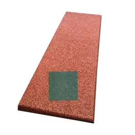 Bordure caoutchouc chanfreinée Hexdalle XE 100x25cm, ép 1 à 2cm, vert Haute Qualité