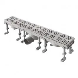 Kit caniveau de douche à l‘italienne, grille inox, 1000 x 100 mm Retour Gratuit